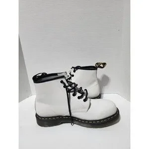 New Dr. Martens 101 YS Mid White Leather Yellow Stitch 6 Eyelets Size 9 M /W 10 Dr. Martens | Shoes | New Dr Martens 1 Ys Mid White Leather  main image 2